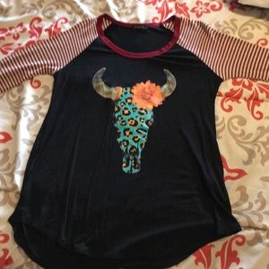 3/4 western skull top